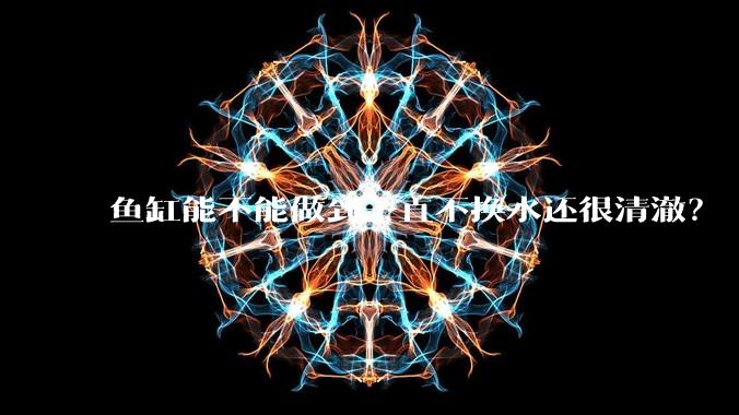 鱼缸能不能做到一直不换水还很清澈？